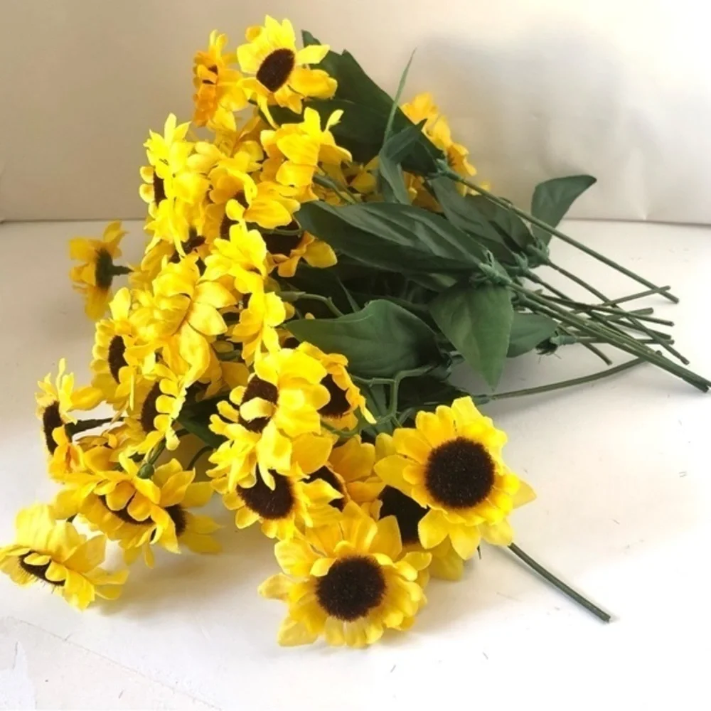 Artificial Sunflower Flower Stems Lot of 20